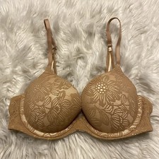 Aerie 34C Bra Tan Sunnie Demi Padded Underwire Back Closure