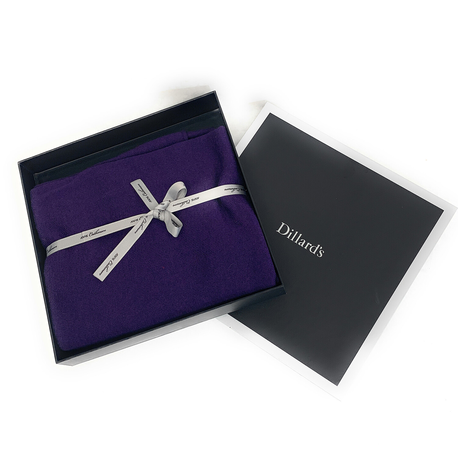 DILLARD's 100% CASHMERE Scarf PURPLE 