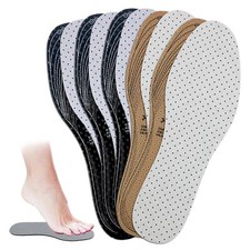 5 Pairs Unisex Breathable Cushioning Shoe Insoles Thin Shoe Pads Inserts Ultr...