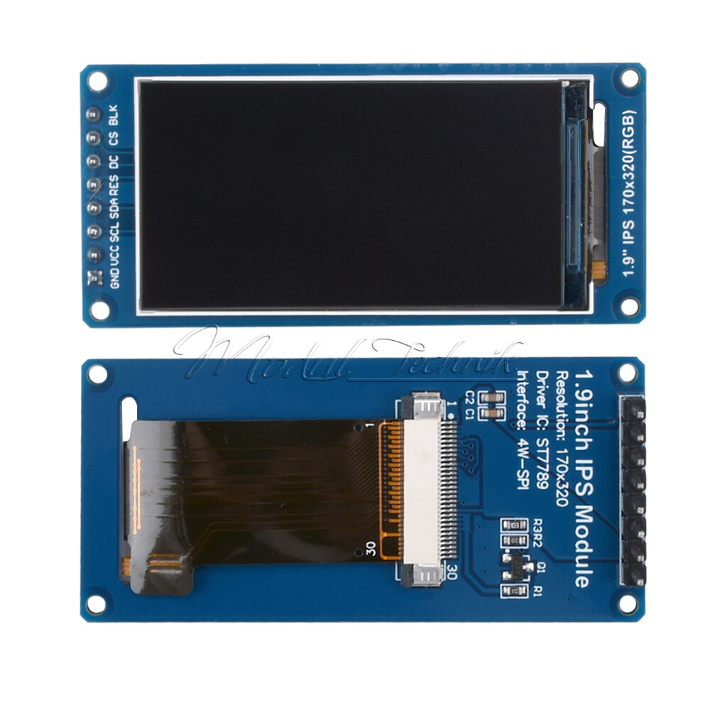 1,9-Zoll IPS-TFT-Farbdisplay 170x320 Mit SPI-Schnit Produktbild-Vorschau 3