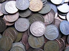 Six Irish Decimal Twopence Coins Ireland 2p Two Penny Coin Stylized Bird Vintage