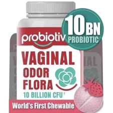 Probiotiv Vaginal Health Probiotics Odor Flora 10 Billion CFU 30 Chewable NEW