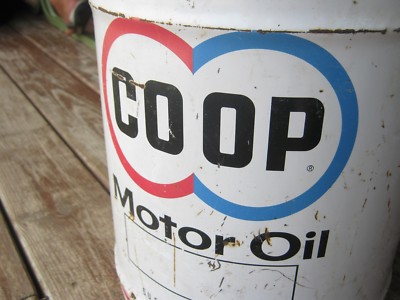 Vintage CO-OP Motor Oil Metal Can 5 Gallons | eBay