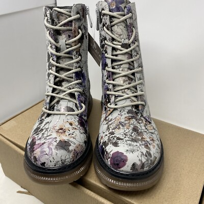 Cipriata Annetta Damen Stiefel Damen Schnürung Reißverschluss 8 Ösen Stiefeletten Walking Foam