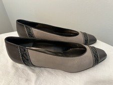 VINTAGE WOMENS BALLY HEEL SHOES USED SIZE 6 ITALY GREY
