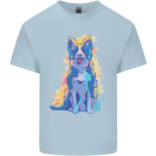 Kolorowy border collie pies design dziecięcy t-shirt dziecięcy - Zdjęcie 1 z 61