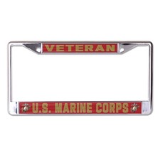 Us Marine Corps Veteran Metal License Plate Frame Officially Licensed Product Us Marine Corps Veteran Metal License Plate Frame Officially Licensed Product