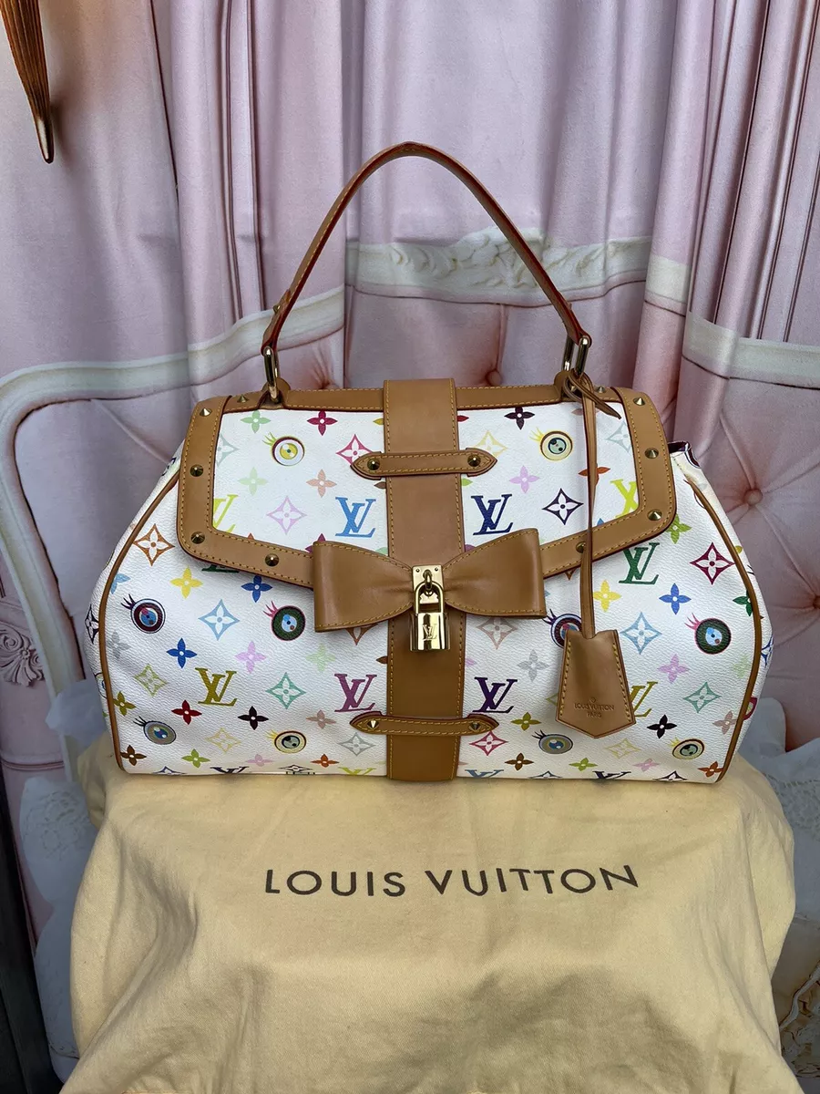 Rare Vintage Genuine Louis Vuitton LV White Rainbow Monogram 