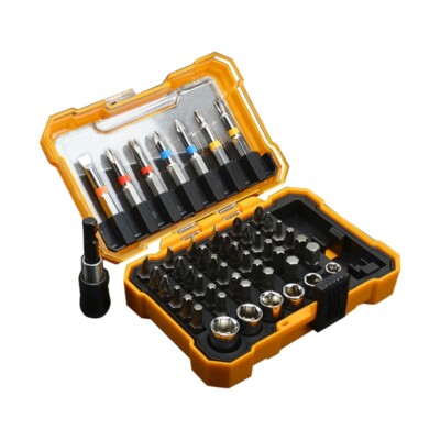 Essential Screwdriver Bit Torx, Flat, Hex, Square Bit Tip Collection 50Pieces