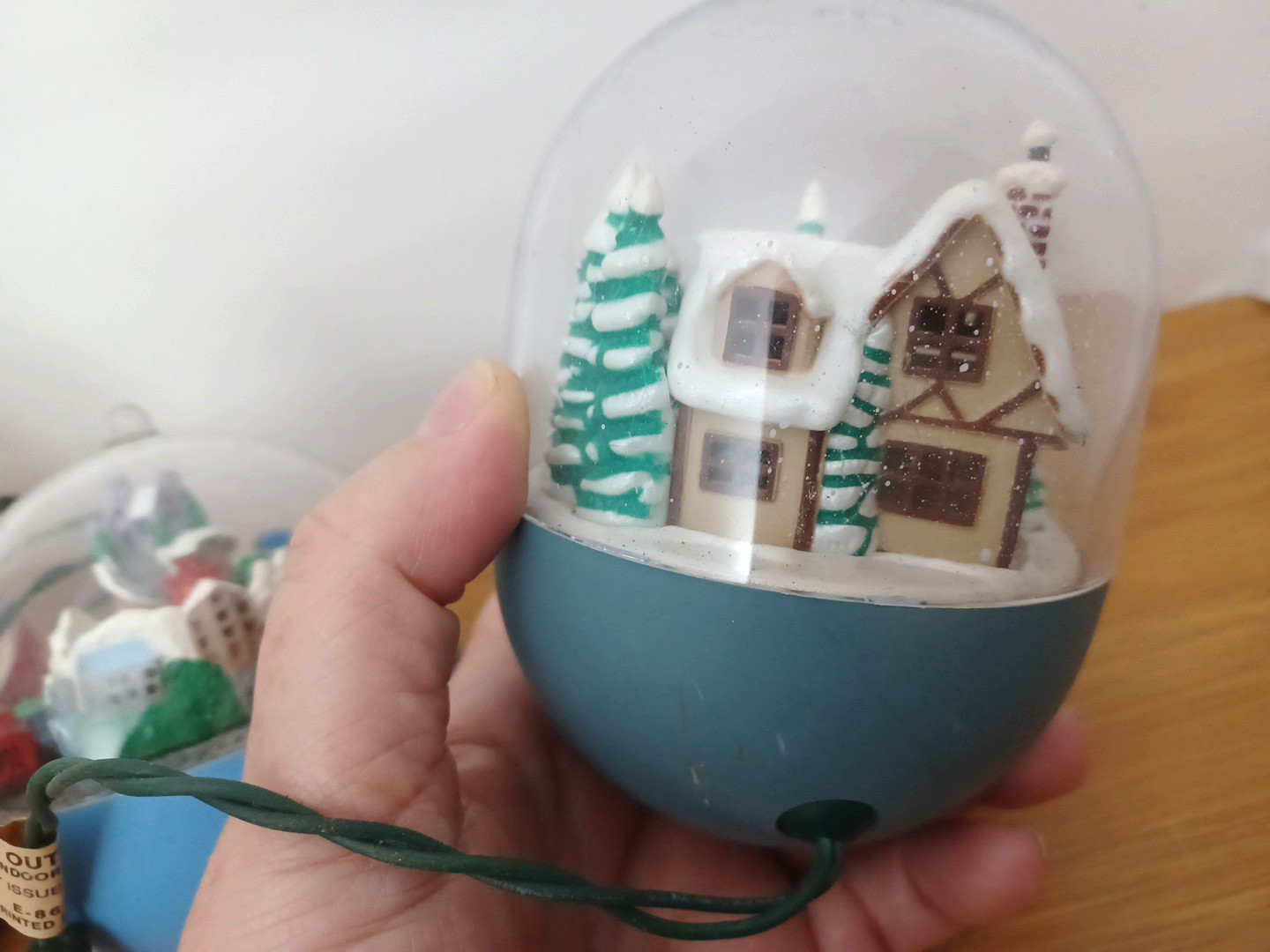 Hallmark Keepsake Christmas Ornament Magic Light And Motion bears ,train ,cabin