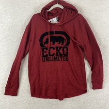 Ecko Unltd Men's Huge Graphic Pullover Hoodie EQ49 Red Marled Large NWT