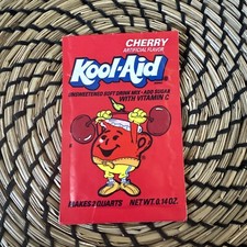 Vintage Kool-Aid drink packet Cherry   sealed