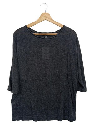 MANGO Damen T-Shirt Einheitsgröße Grau Casual Streetwear Oberteil