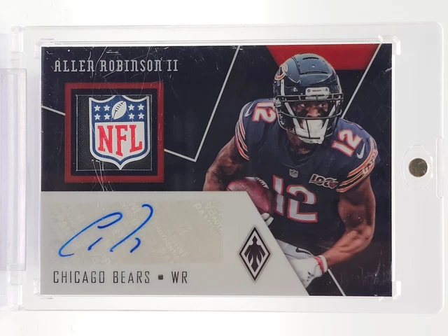 ALLEN ROBINSON II 2020 PHOENIX NFL SHIELD TAG PATCH BLACK AUTO /10 #VA-AR Q0311