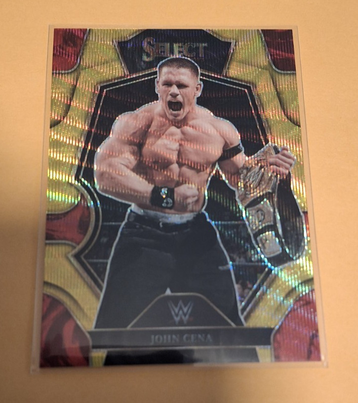 2023 SELECT WWE # 150 JOHN CENA GOLD WAVE PRIZM #D 2/10