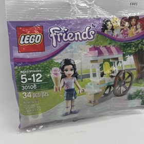 LEGO FRIENDS &ndash; #30106 Ice Cream Stand with Emma Brand New in Sealed Polybag Girl