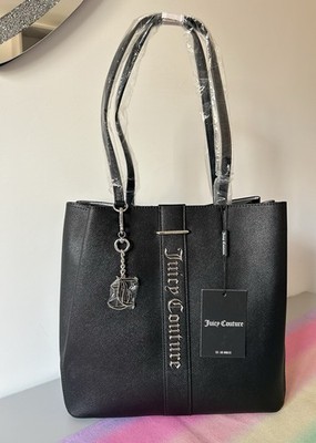 Juicy Couture - Schultertasche Jasmin - Schwarz mit silbernen Details