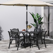 Cast Aluminium Garden Table and Chairs Metal Outdoor Furniture Bistro Dining Set