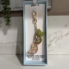 Piper. K Glass Fruit Slices Bag Charm Key Chain