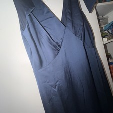 Coast Navy Bridesmaid Dress Size 12 Regular Sleeveless V-Neck Bow Tie Straps NWT