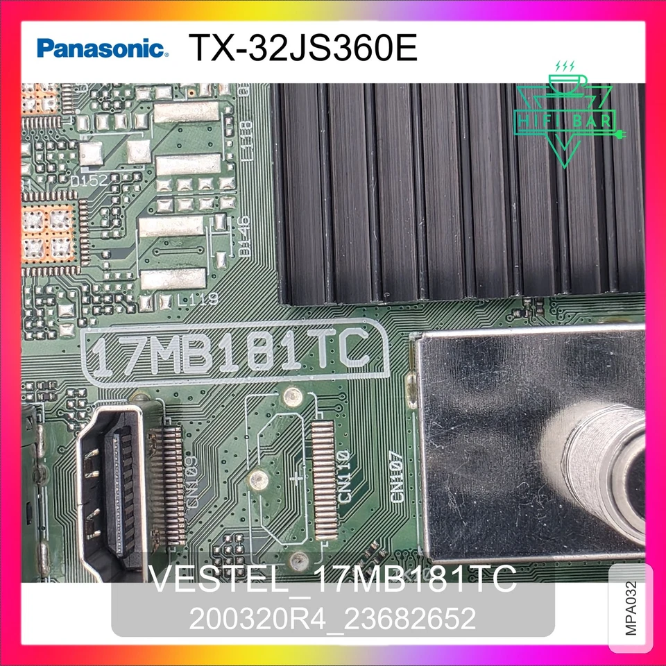 ✅ Carte Mère pour TV Panasonic TX-32JS360E VESTEL 17MB181TC 200320R4 * 23682652 - Photo 4/4