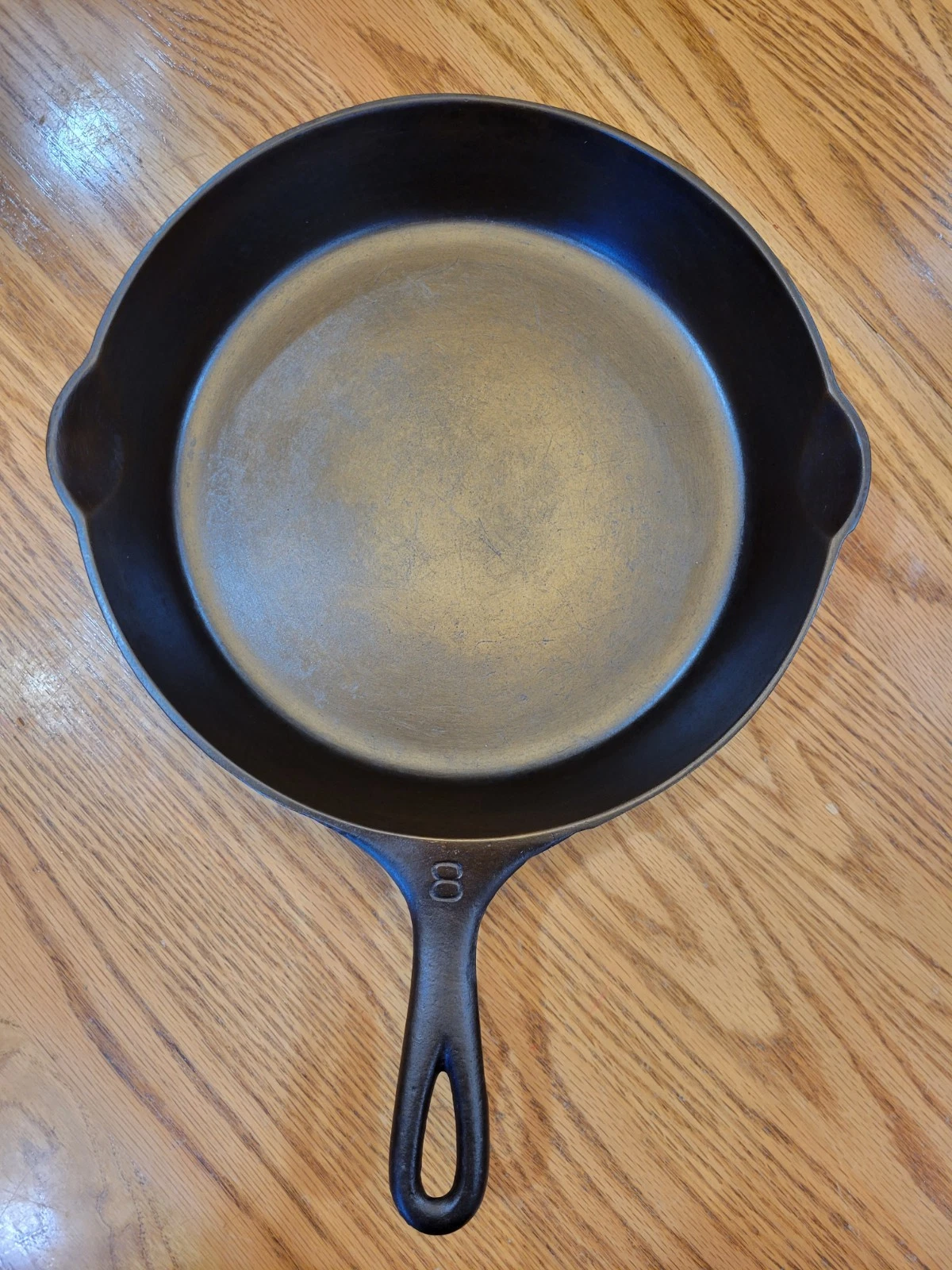 Wagner/Griswold/Favorite Piqua?  unmarked HTF milled finish cast iron skillet