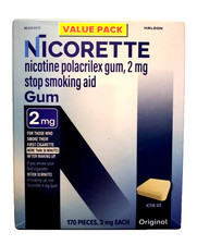 Stop smoking aid gum uncoated 2mg 110ct ORIGINAL 170 pieces