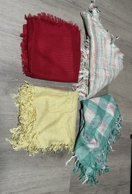 Women s Frilled Shawls 4pc multicolor