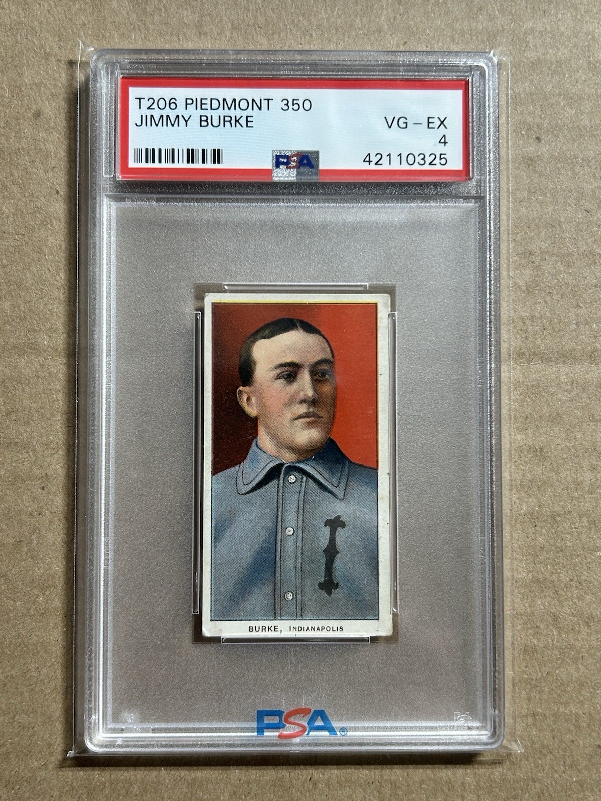 1909-11 T206 JIMMY BURKE PIEDMONT 350 PSA 4 VG-EX