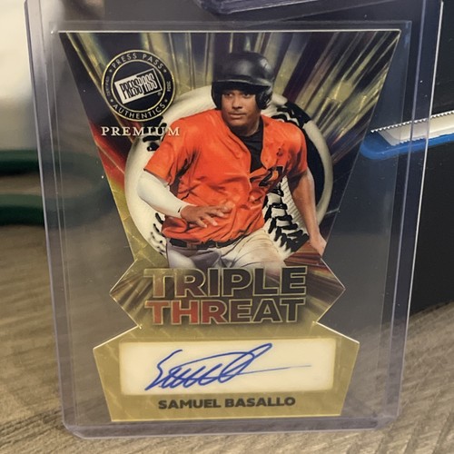 Samuel Basallo 2024 Press Pass Premium Triple Threat AUTO 1/1