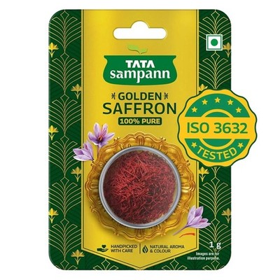 Golden Safran, 1g, natürliches Aroma & Farbe, reiner Kesar/Saffron, ISO 3632 ...
