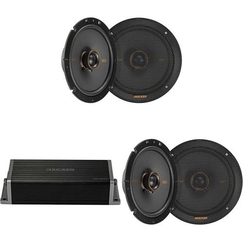 Kicker 47KEY2004 4-Channel DSP Smart Amp w/ (2) 51KSC6704 6.75" Audio Upgrade...