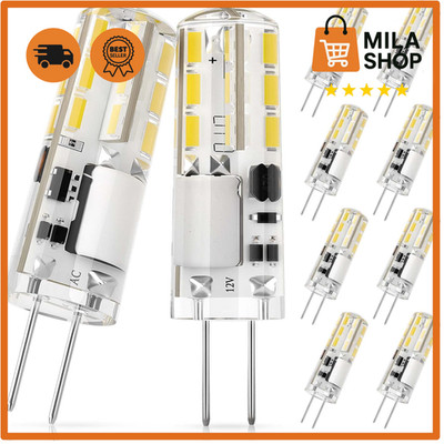 G4 LED Lampe kaltweiss 12V 1,2W ersetzt 10W Halogen Stiftsockel 2er Set klein