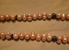 Vintage Art Deco Sterling Silver Marcasite Genuine Pink Pearl Pendant Necklace — photo 7