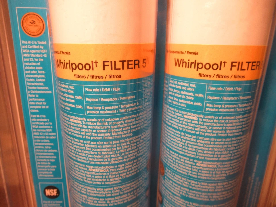 Whirlpool Filter 5 Refrigerator Pack of 2 Filters Watts H2O Sears Kitchenaid - Image 2 of 4