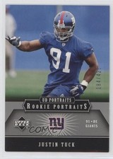 2005 Upper Deck Portraits Rookie Portraits 184/425 Justin Tuck #164 0l16