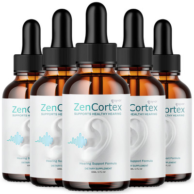 (5 Pack) Zen Cortex Ear Drops Natural ZenCortex Hearing Supplement 150 Servings