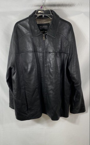 Wilsons Leather Men's Black Pelle Studio Thinsulate Full Zip Jacket Sz XL