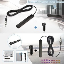 Auto Radio Scheiben Antenne AM FM UKW DIN Adapter 3m Kabel Glas Klebe Antenne