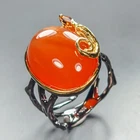 New jewelry 19 ct Natural Carnelian Ring 925 Sterling Silver Size 9 /R457170