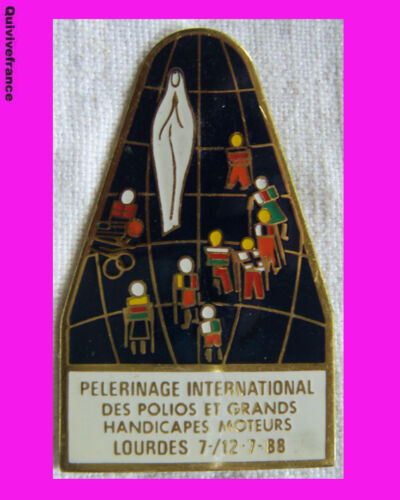 RG177 - Distintivo Pellegrinaggio International Polios Disabilitato Pesanti 1988 - Bild 1 von 1