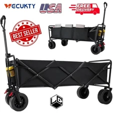 Vecukty Super Large Collapsible Wagon – Garden, Camping, Grocery, Shopping Cart