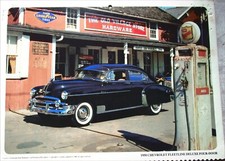1950 Chevrolet Fleetline 4 dr sedan car print black 