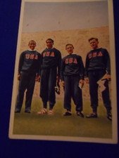 German photo card of Jesse Owens at 1936 Olympics in Berlin - 100m team