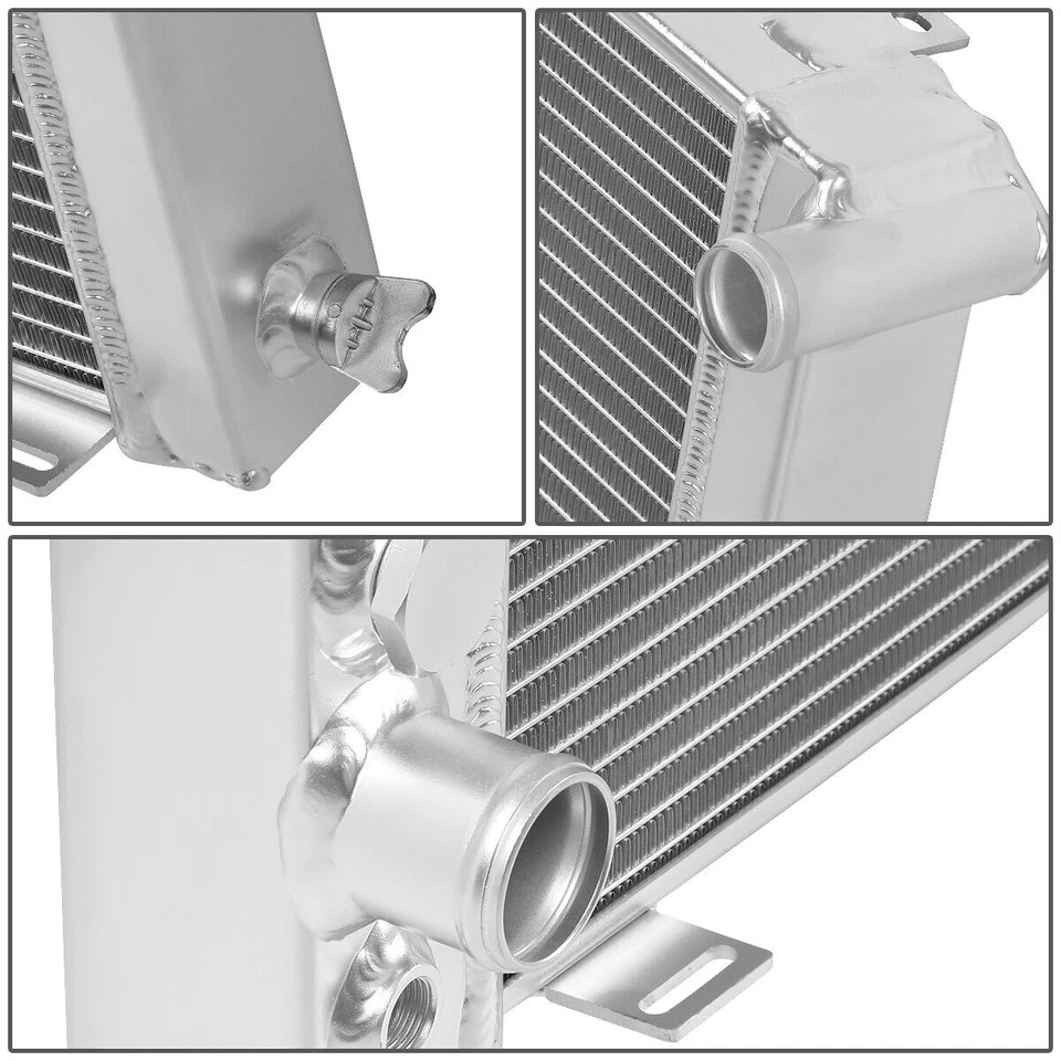 PARA JEEP CHEROKEE/COMANCHE 1991-2001 2.5/4.0 RADIADOR DE CARRERAS DE ALUMINIO COMPLETO DE 3 FILAS Foto 4 de 4