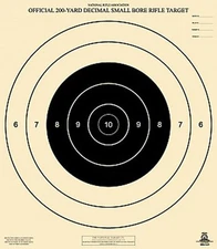 Official NRA A-21 [A21] 200-Yard Decimal Small Bore Rifle Target [21"x24"] (10)