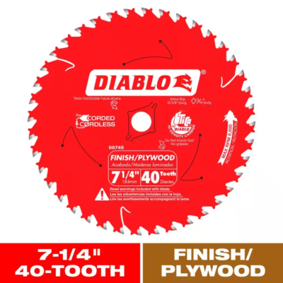 7-1/4In. X 40-Tooth Finish Circular Saw Blade for Wood | eBay