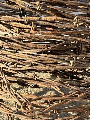 Authentic Rusty Barb Wire 12.5 Feet. Sharp old rustic look for crafting decor. 