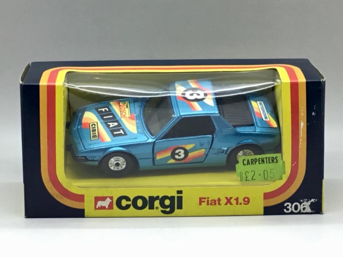 CORGI コーギー FIAT フィアット X1/9 bertone CORGI FIAT X1.9 BLUE RACING NUMBER 3 306 MINT BOXED | eBay