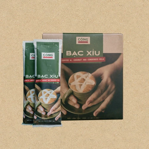 12 Pack x 15g C+ Instant Milk (Bac Xiu) Coffee - Vietnamese Famous Cong Coffe